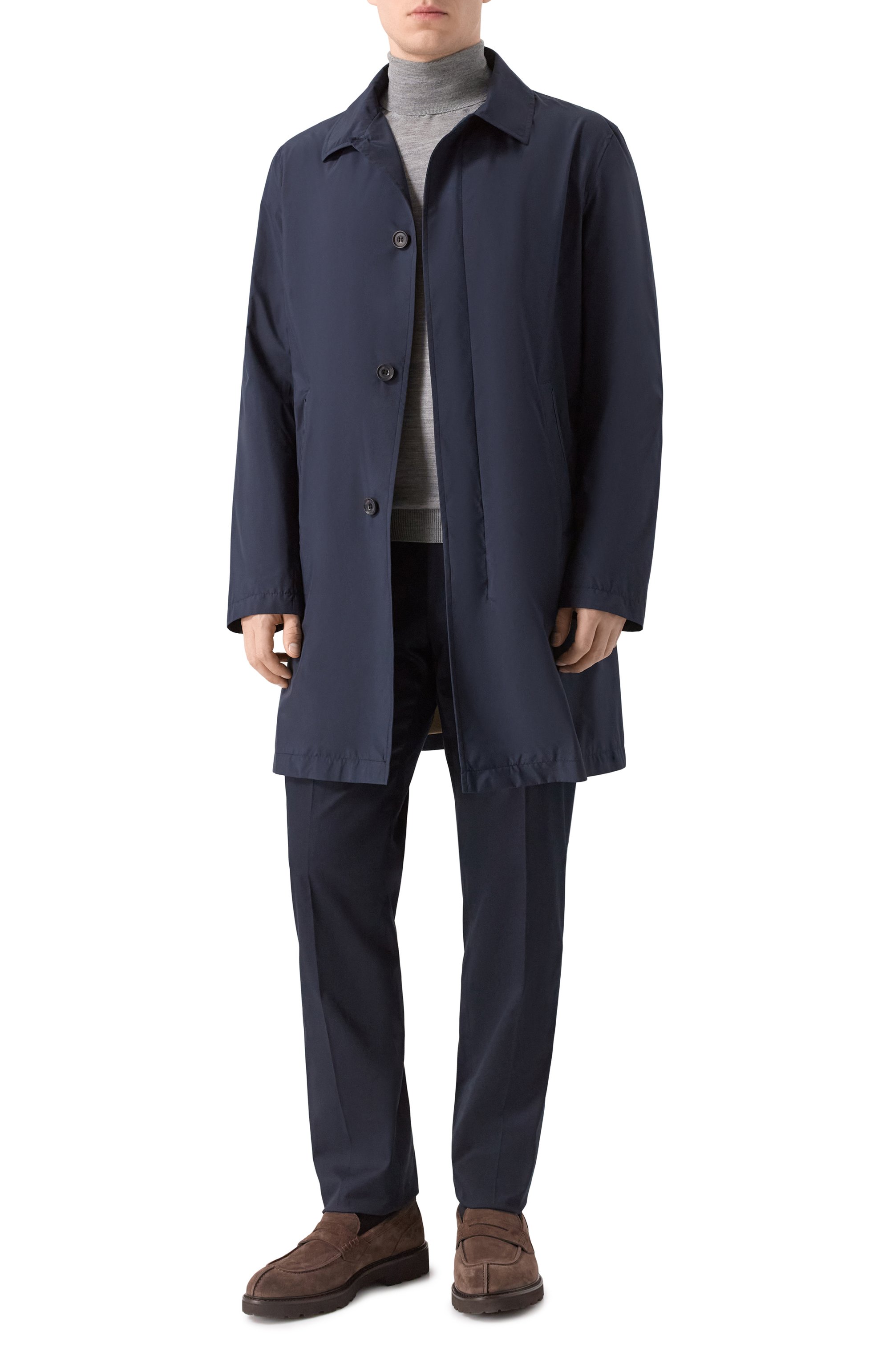 Плащ CORNELIANI темно-синего цвета по цене 118000 руб., арт. 2735X5/2720150, фото 2 Плащ CORNELIANI, арт. 2735X5/2720150, фото 2