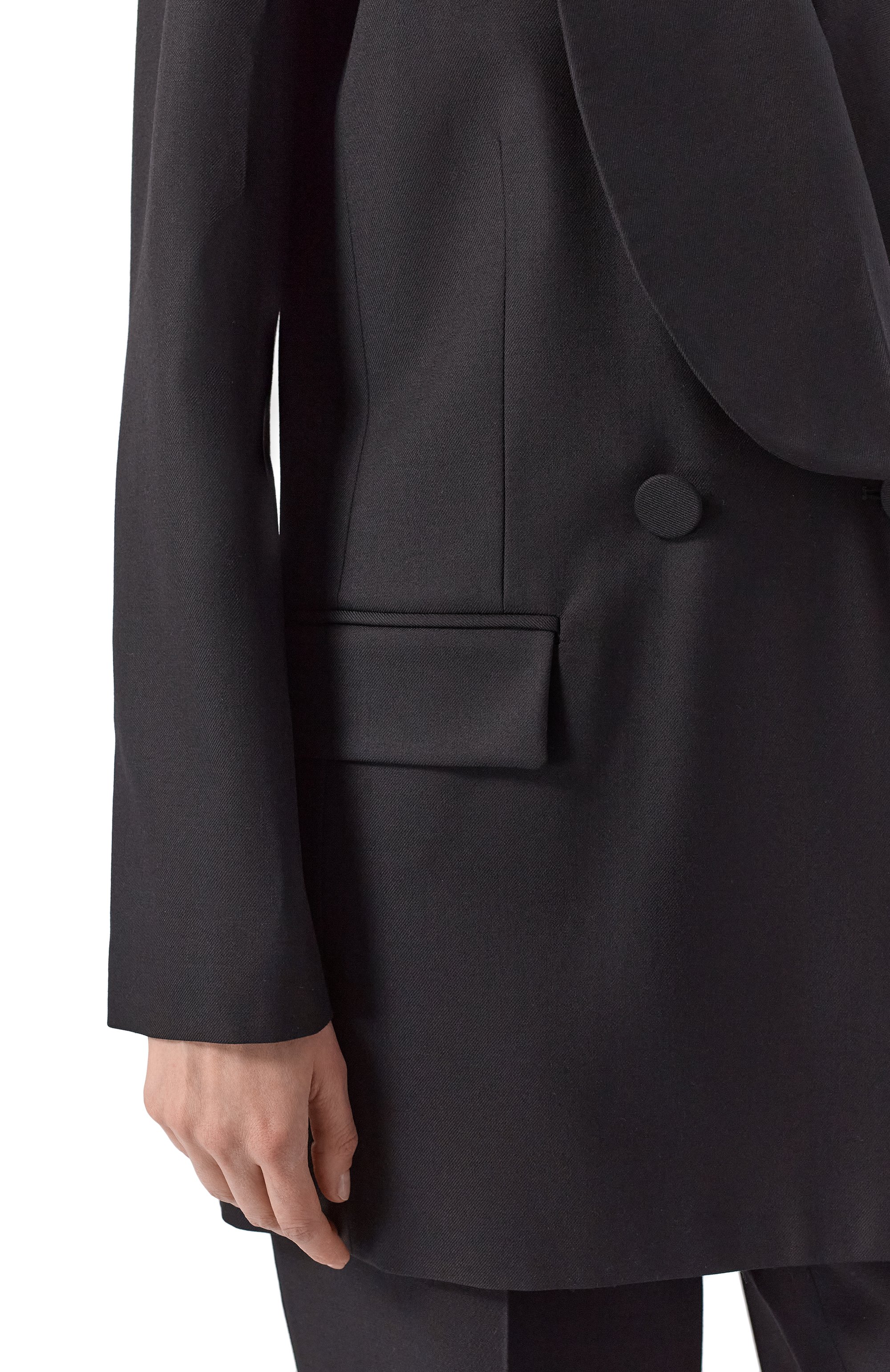 Шерстяной жакет NINA RICCI черного цвета по цене 208500 руб., арт. 26PCVE009/WV0323, фото 5 Шерстяной жакет NINA RICCI, арт. 26PCVE009/WV0323, фото 5