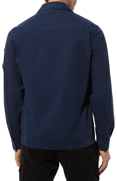 Хлопковая рубашка C.P. COMPANY темно-синего цвета по цене 39950 руб., арт. 17CM0S124A110143G, фото 4 Хлопковая рубашка C.P. COMPANY, арт. 17CM0S124A110143G, фото 4