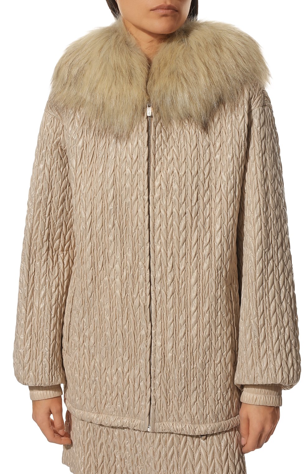 Куртка с меховым воротником MIU MIU, арт. ML771-1ZQU-F0770, фото 3