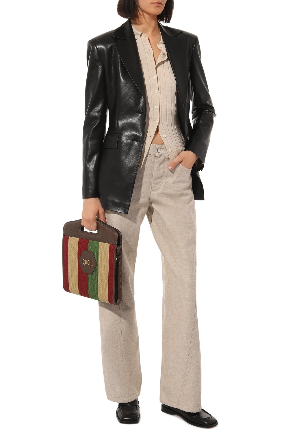 Сумка-тоут gucci 100 GUCCI, арт. 676291 ULEAT, фото 7