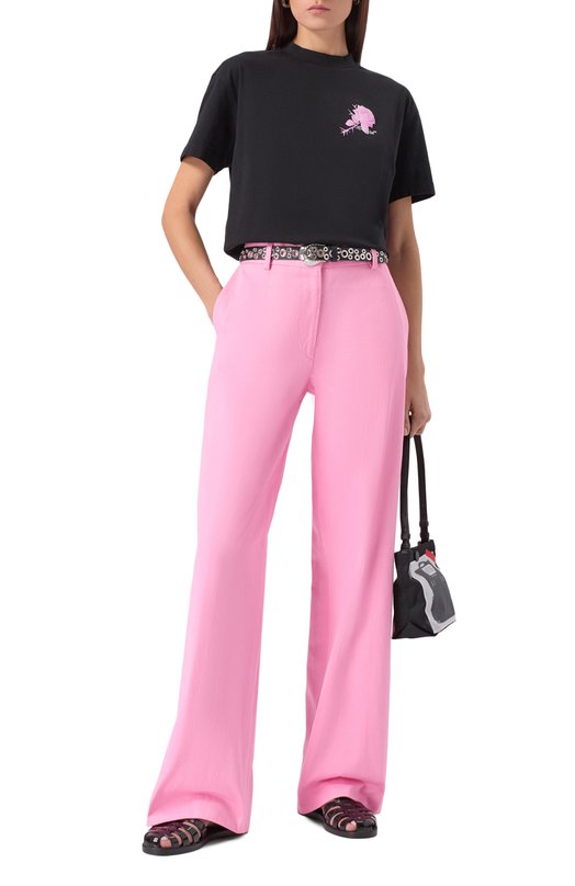 Хлопковая футболка Off-White 0WAA089F25JER001 Чёрный  0WAA089F25JER001 Фото 2