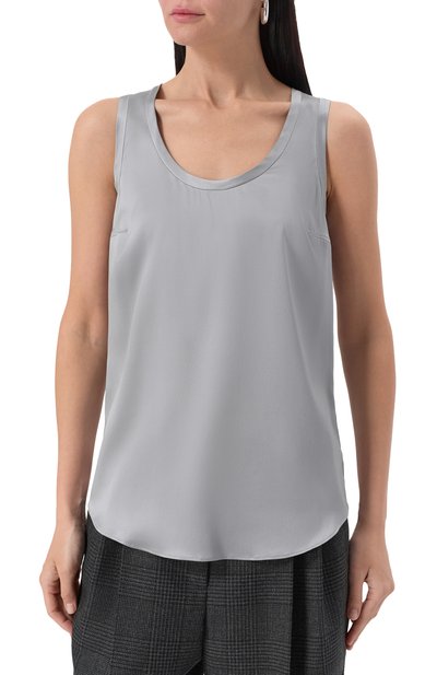 Атласный топ BRUNELLO CUCINELLI, арт. MPC59E0600, фото 3