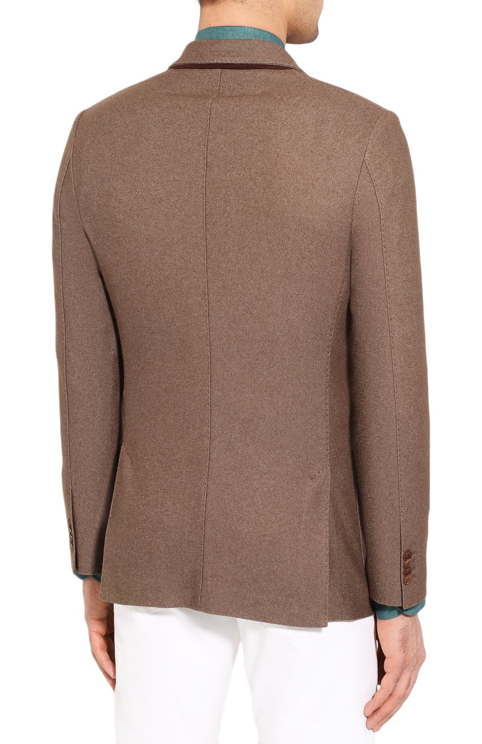 Пиджак из шелка и кашемира LORO PIANA коричневого цвета по цене 299500 руб., арт. FAI2572, фото 4 Пиджак из шелка и кашемира LORO PIANA, арт. FAI2572, фото 4