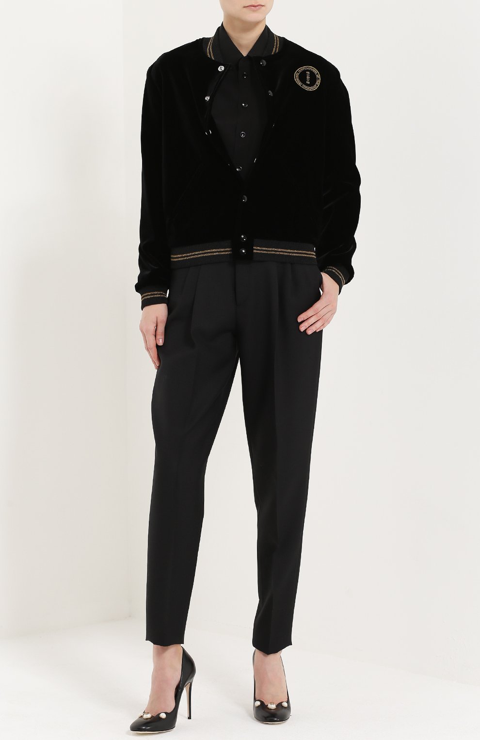 Шелковая блуза прямого кроя SAINT LAURENT, арт. 395733/YYD02, фото 2