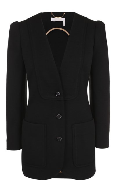 Удлиненный приталенный жакет с рукавом-фонарик CHLOÉ, арт. 17AJV09-17A083, фото 1