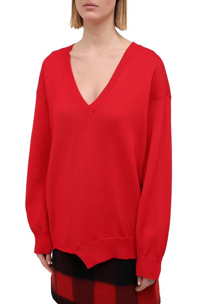 Хлопковый пуловер DSQUARED2 красного цвета по цене 45900 руб., арт. S75HA1045/S17612, фото 3 Хлопковый пуловер DSQUARED2, арт. S75HA1045/S17612, фото 3