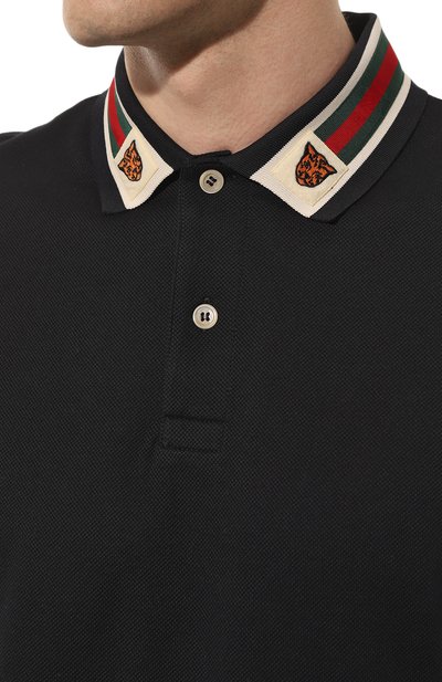 Хлопковое поло GUCCI, арт. 545714 XJAGU, фото 5