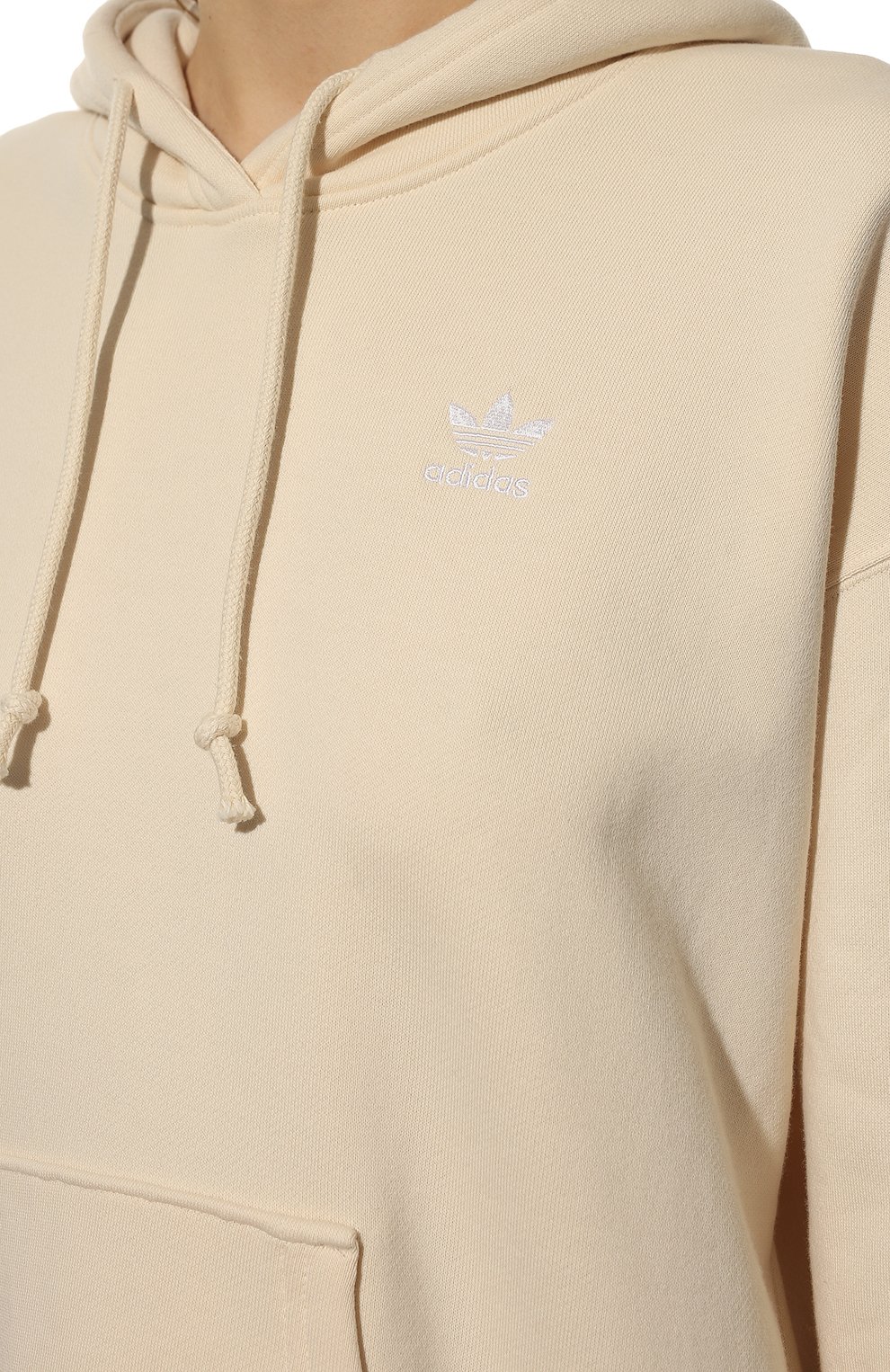 Хлопковое худи ADIDAS ORIGINALS кремового цвета по цене 8960 руб., арт. HF2088, фото 5 Хлопковое худи ADIDAS ORIGINALS, арт. HF2088, фото 5