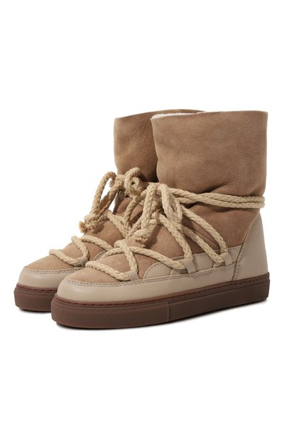 Кожаные сапоги INUIKII, арт. 65207-001/34-38