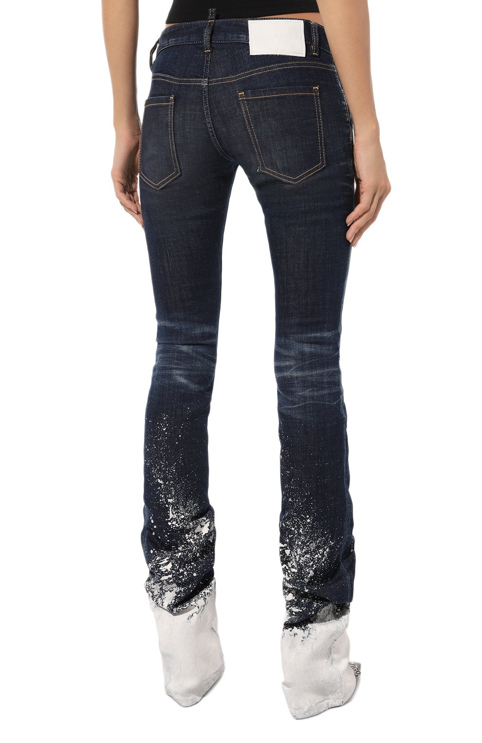 Джинсы DSQUARED2 темно-синего цвета по цене 97800 руб., арт. S72LB0811/S30342, фото 4 Джинсы DSQUARED2, арт. S72LB0811/S30342, фото 4