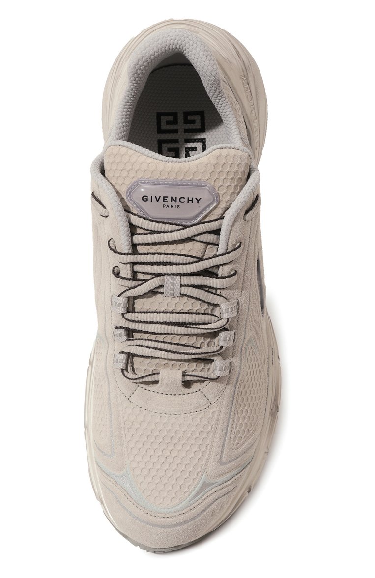 Мужские замшевые кроссовки tk-mx runner GIVENCHY бежевого цвета, арт. BH008MH1M8 | Фото 6 (Подошва: Массивная; Материал внутренний: Текстиль; Материал внешний: Замша, Натуральная кожа; Материал утеплителя: Без утеплителя; Сти�ли: Гранж; Кросс-КТ: Низкие)