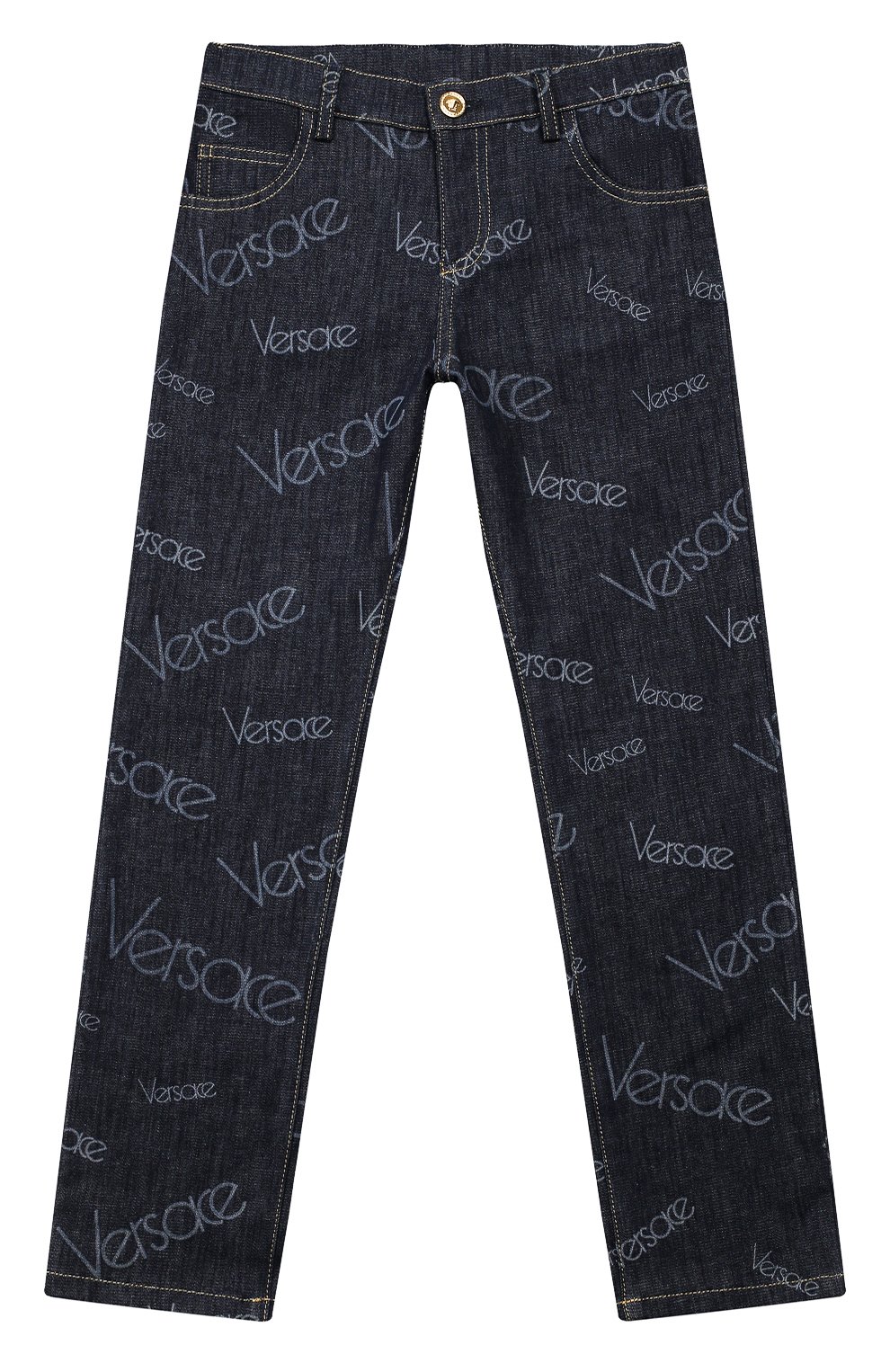 Джинсы VERSACE темно-синего цвета по цене 22600 руб., арт. YC000111/YA00321/8A-14A, фото 1 Джинсы VERSACE, арт. YC000111/YA00321/8A-14A, фото 1