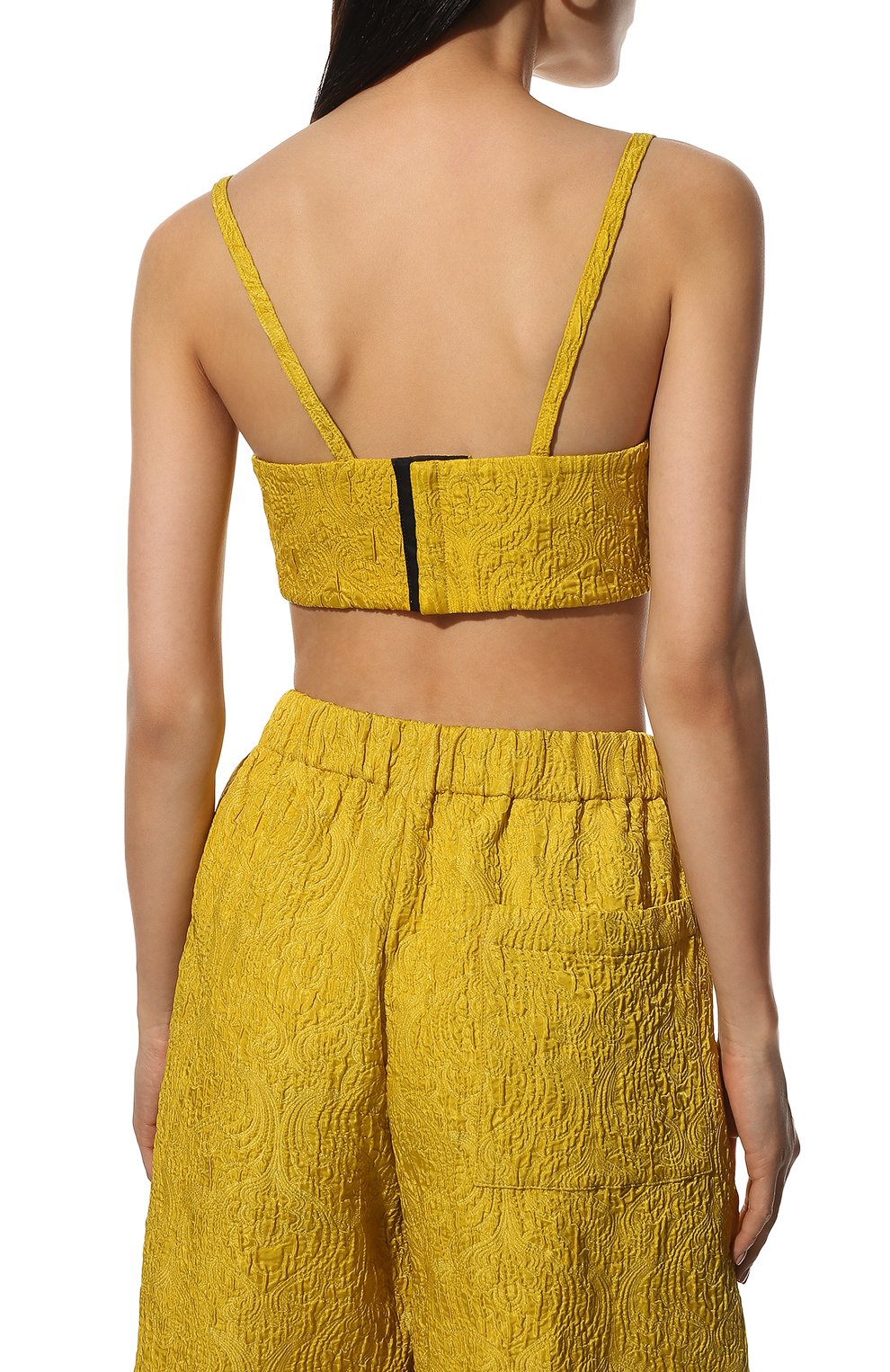 Бра-топ DRIES VAN NOTEN желтого цвета по цене 39950 руб., арт. 221-010740-4146, фото 4 Бра-топ DRIES VAN NOTEN, арт. 221-010740-4146, фото 4