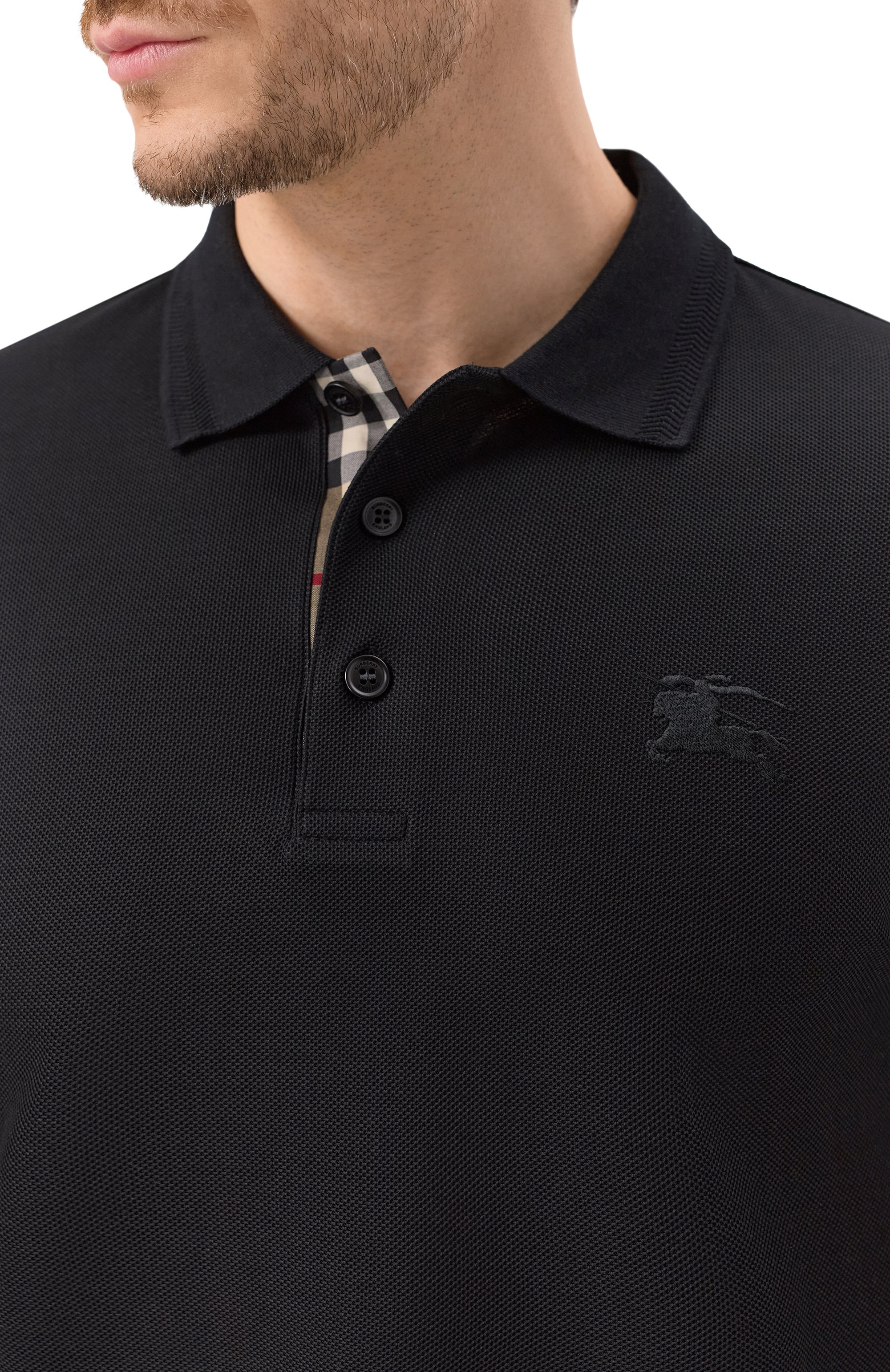 Хлопковое поло BURBERRY, арт. 8096425, фото 5