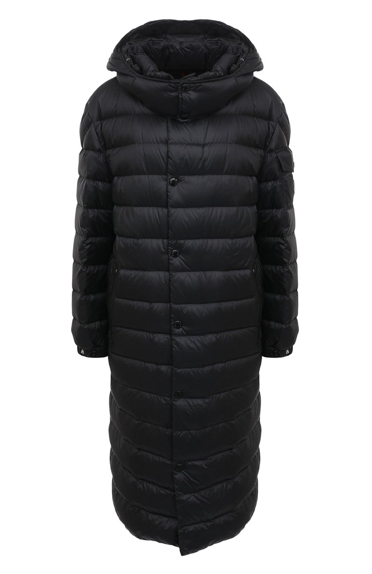 Женский пуховик MONCLER черного цвета, арт. G1-093-1C109-00-5396Q | Фото 1 (Материал подклада: Синтетический материал; Рукава: Длинные; Кросс-КТ: Пуховик; Длина (верхняя одежда): До колена; Материал внешний: Синтетический материал; Материал утеплителя: Пух и перо; Стили: Классический; Региональные ограничения белый список (Axapta Mercury): RU; Драгоценные камни: Проставлено; Материал сплава: Проставлено)