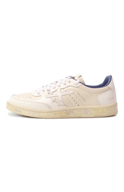 Кожаные кеды Bskt Clay Premiata BSKTCLAD/VAR 7515 Кремовый  BSKTCLAD/VAR 7515 Фото 4