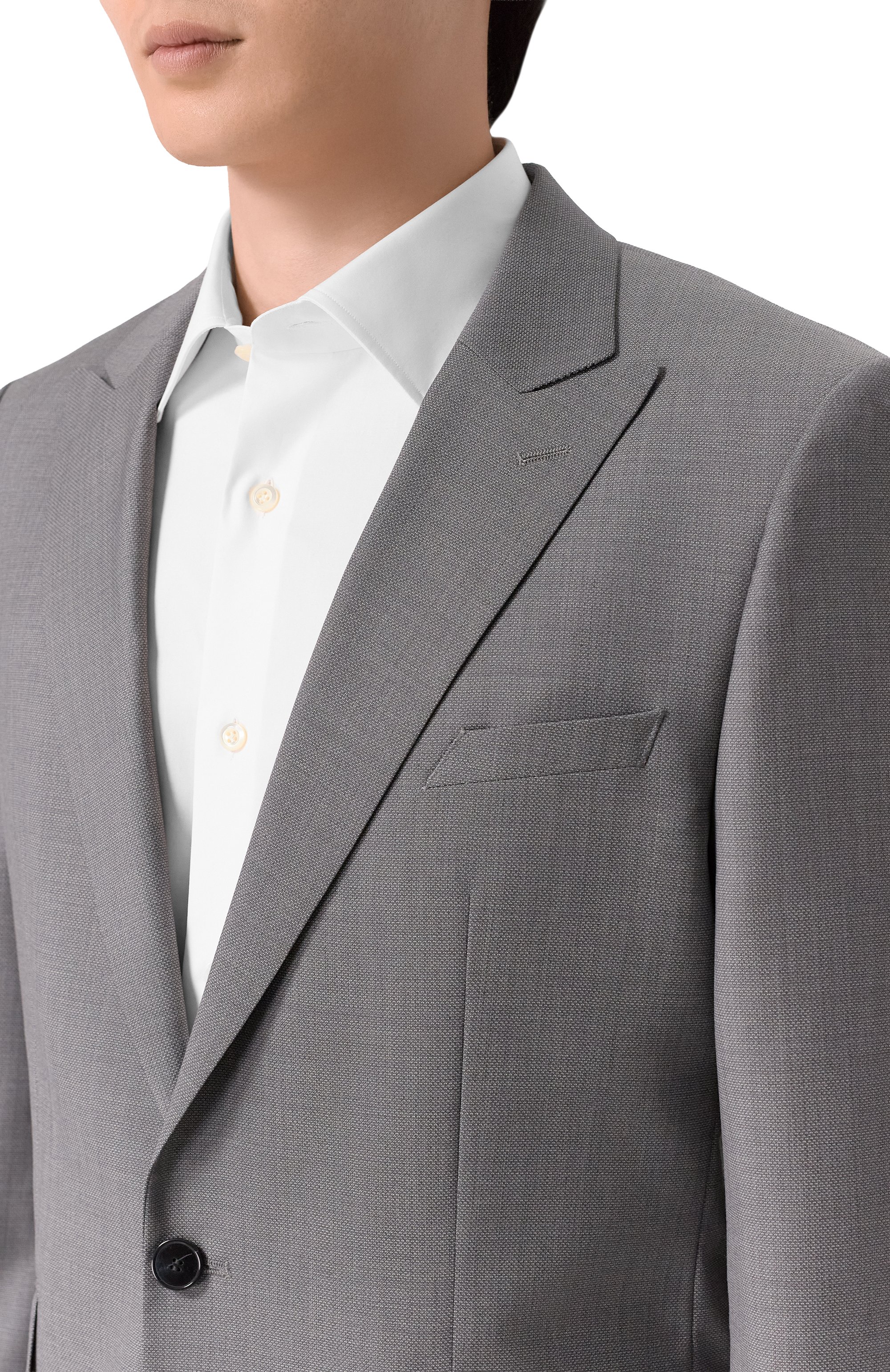Шерстяной пиджак HUGO серого цвета по цене 59950 руб., арт. 50555240, фото 5 Шерстяной пиджак HUGO, арт. 50555240, фото 5
