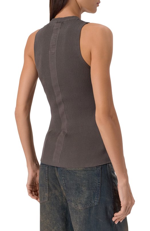 Топ из вискозы Rick Owens RP02E4635/RIBVI Серый  RP02E4635/RIBVI Фото 4