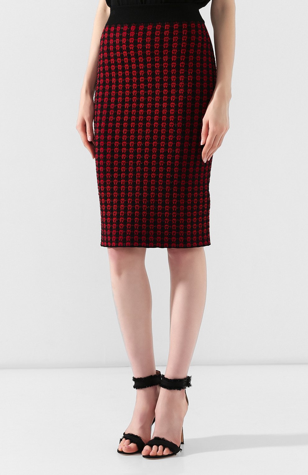 Юбка из вискозы REDVALENTINO черного цвета по цене 29950 руб., арт. SR3KGA03/4GL, фото 3 Юбка из вискозы REDVALENTINO, арт. SR3KGA03/4GL, фото 3