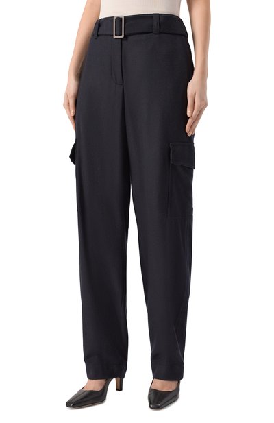 Шерстяные брюки-карго EMPORIO ARMANI темно-синего цвета по цене 69450 руб., арт. EW001505/AF17163, фото 3 Шерстяные брюки-карго EMPORIO ARMANI, арт. EW001505/AF17163, фото 3
