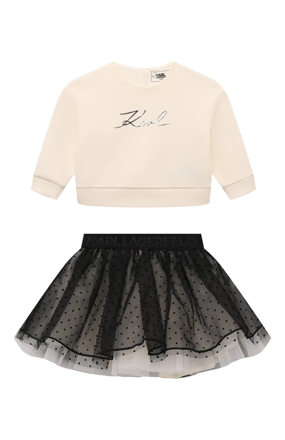 Комплект из свитшота и юбки KARL LAGERFELD KIDS, арт. Z30283., фото 1