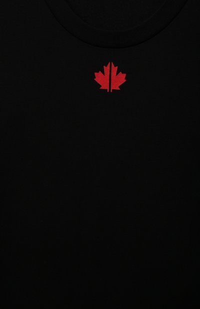 Хлопковая футболка DSQUARED2 черного цвета по цене 9950 руб., арт. DQ0666-D004G, фото 3 Хлопковая футболка DSQUARED2, арт. DQ0666-D004G, фото 3