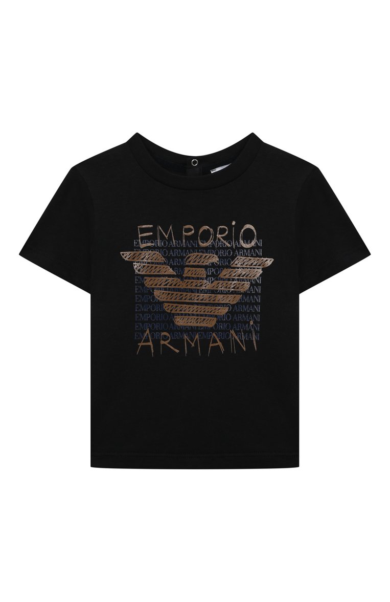 Детский комплект из трех футболок EMPORIO ARMANI бежевого цвета, арт. 6RHDJ1/3J51Z | Фото 2 (Материал сплава: Проставлено; Нос: Не проставлено; Материал внешний: Хлопок; Кросс-КТ НВ: Футболка)