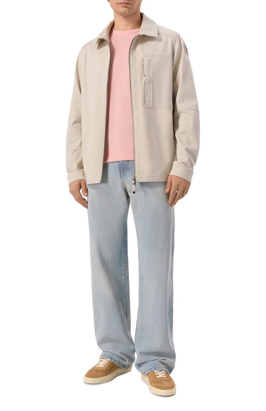 Футболка из лиоцелла и хлопка BOSS 50513674 Розовый  50513674 Фото 2