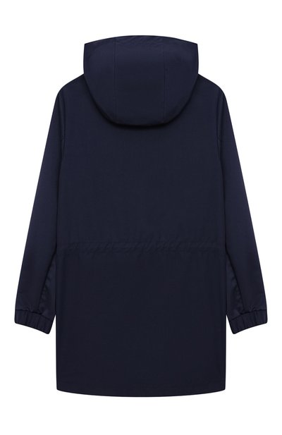 Парка с капюшоном MONCLER темно-синего цвета по цене 56100 руб., арт. G1-954-1C713-20-54A6F/8-10A, фото 2 Парка с капюшоном MONCLER, арт. G1-954-1C713-20-54A6F/8-10A, фото 2