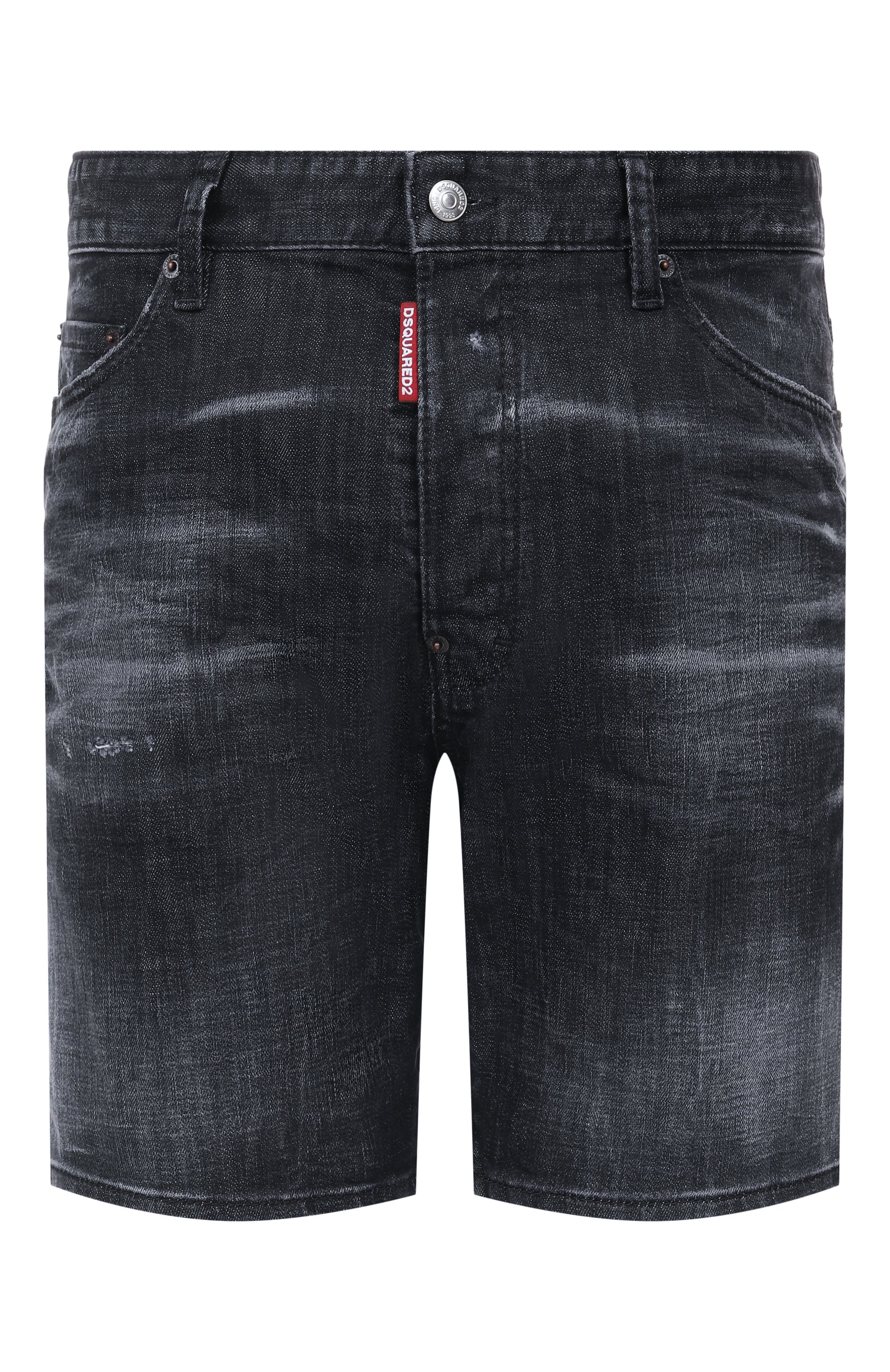 Джинсовые шорты DSQUARED2 темно-серого цвета по цене 48000 руб., арт. S74MU0913/S30357, фото 1 Джинсовые шорты DSQUARED2, арт. S74MU0913/S30357, фото 1