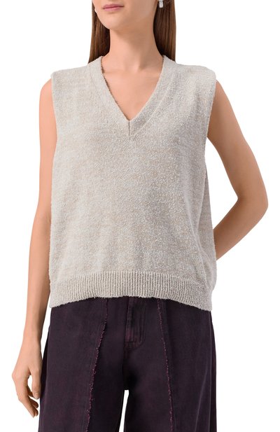 Жилет из хлопка и шерсти MAISON MARGIELA кремового цвета по цене 78750 руб., арт. S50FB0115/M13152, фото 3 Жилет из хлопка и шерсти MAISON MARGIELA, арт. S50FB0115/M13152, фото 3