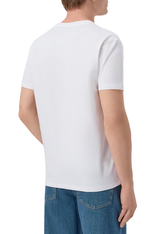 Хлопковая футболка Trussardi G0228000123N Белый  G0228000123N Фото 4