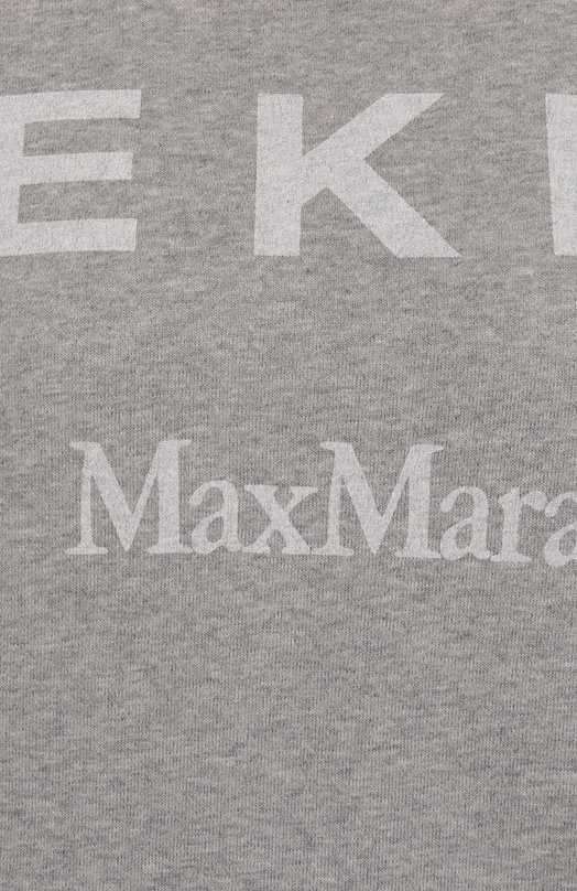 Хлопковый свитшот Weekend Max Mara LALLA Серый  LALLA Фото 6