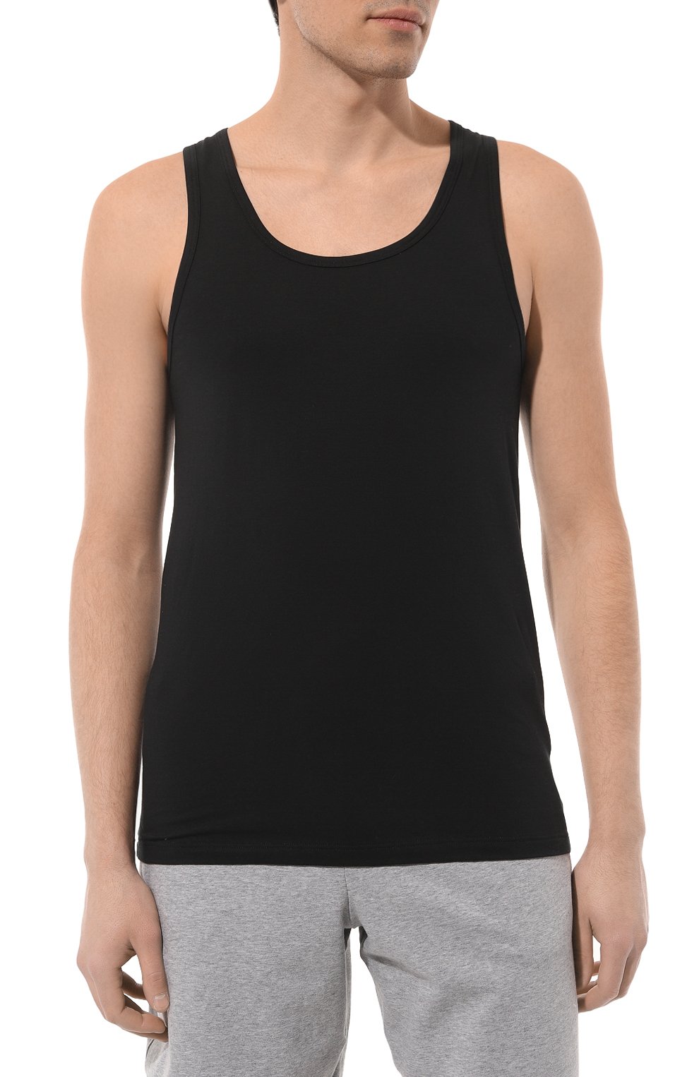 Хлопковая майка HANRO черного цвета по цене 8790 руб., арт. 073087., фото 3 Хлопковая майка HANRO, арт. 073087., фото 3