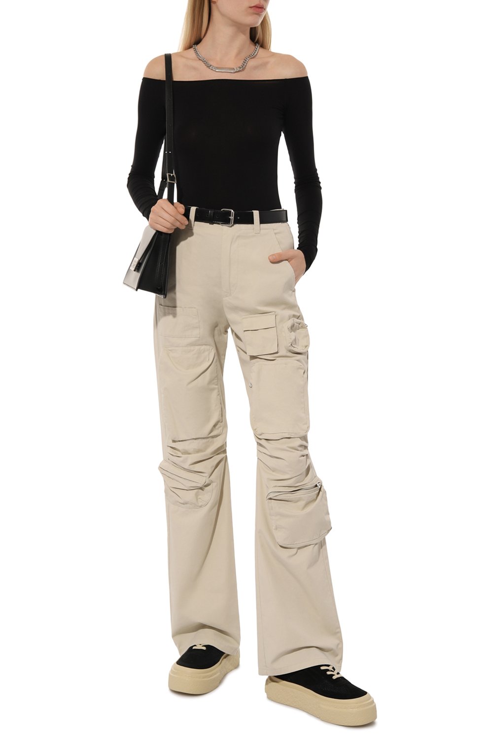 Хлопковые брюки-карго MM6, арт. S52KA0504/M35148, фото 2