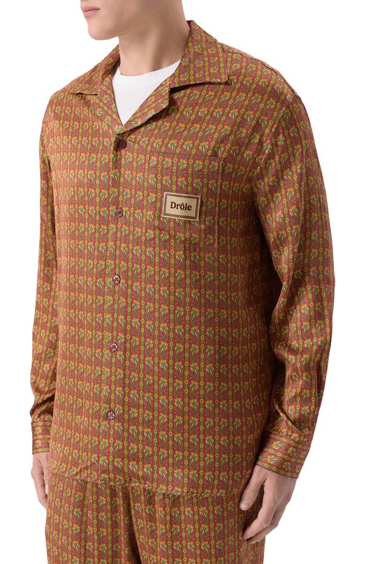 Рубашка из вискозы Drole De Monsieur J-SH233-VI027-RD Красный  J-SH233-VI027-RD Фото 3