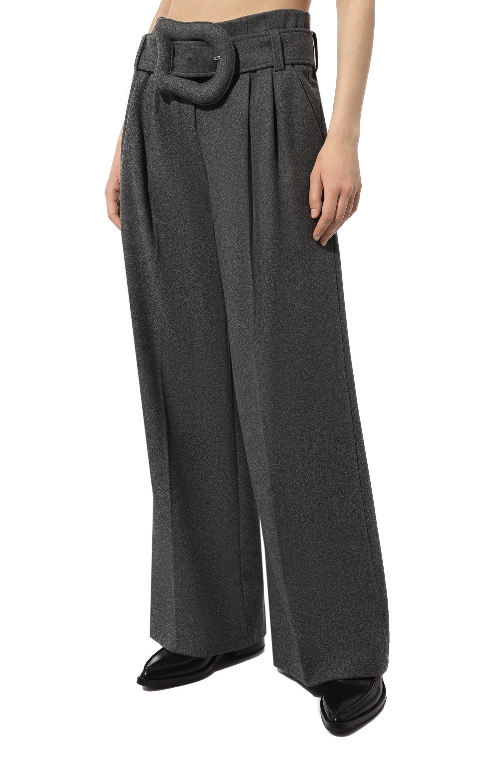 Шерстяные брюки DOROTHEE SCHUMACHER серого цвета по цене 69950 руб., арт. 340133, фото 3 Шерстяные брюки DOROTHEE SCHUMACHER, арт. 340133, фото 3