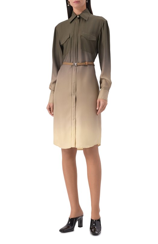 Шелковое платье Prada P3M08H/14J3 Разноцветный  P3M08H/14J3 Фото 3