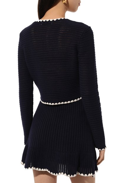 Кардиган из хлопка и вискозы SELF-PORTRAIT, арт. PF24-131J-BL, фото 4