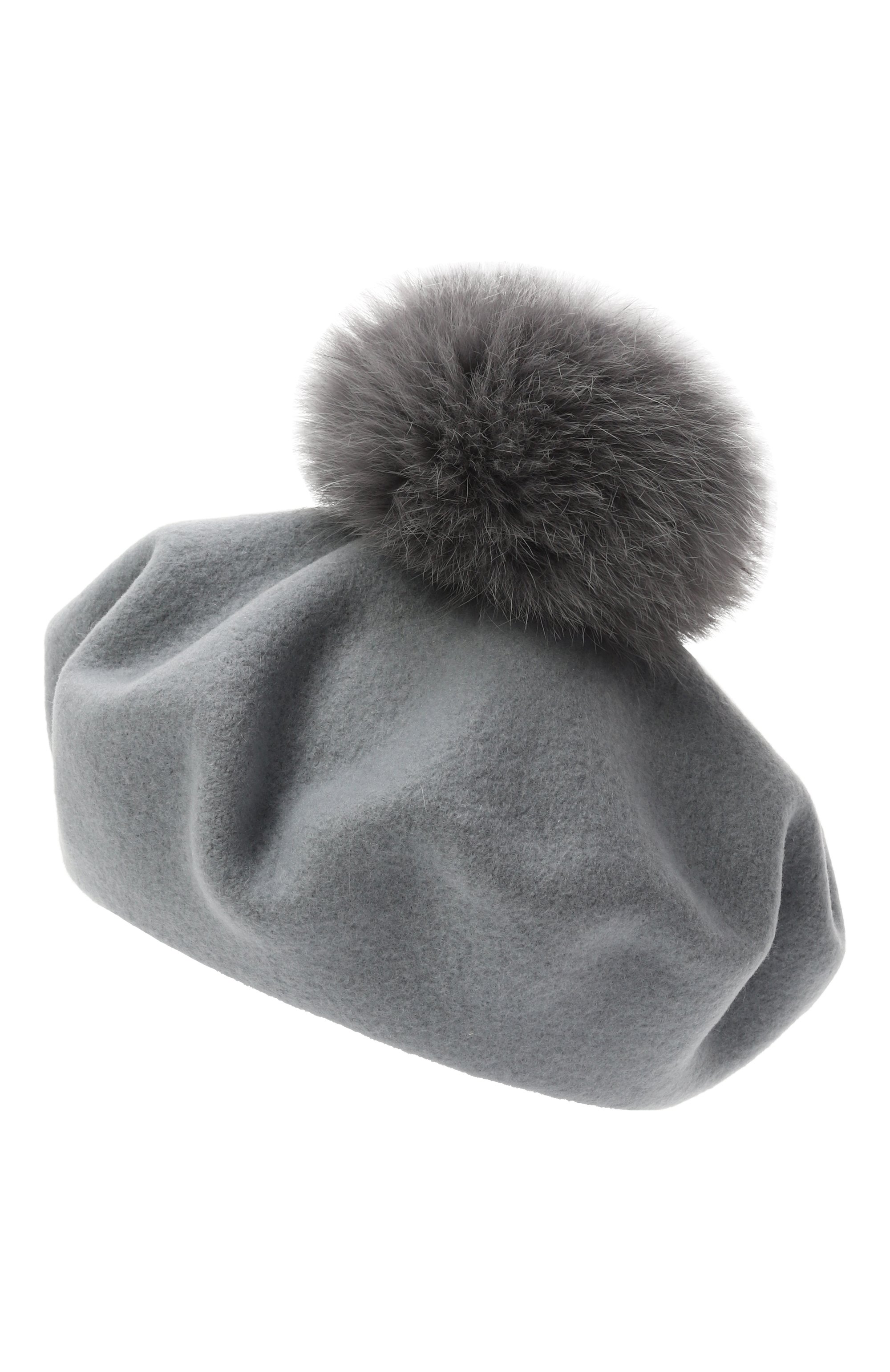 Шерстяной берет CATYA серого цвета по цене 10850 руб., арт. 529503, фото 2 Шерстяной берет CATYA, арт. 529503, фото 2