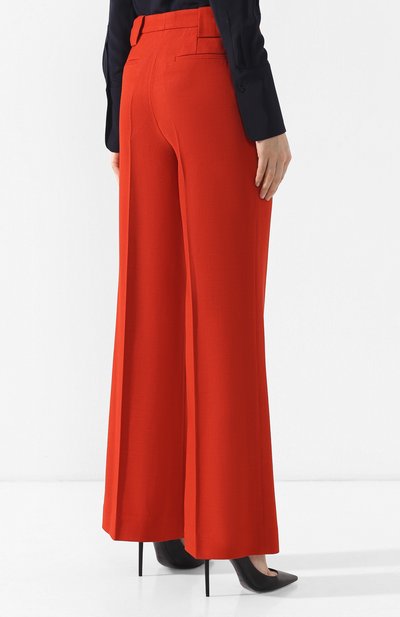Брюки со стрелками VICTORIA, VICTORIA BECKHAM красного цвета по цене 39950 руб., арт. TRVV 108 PSS19 W00L BLEND PIQUE, фото 4 Брюки со стрелками VICTORIA, VICTORIA BECKHAM, арт. TRVV 108 PSS19 W00L BLEND PIQUE, фото 4