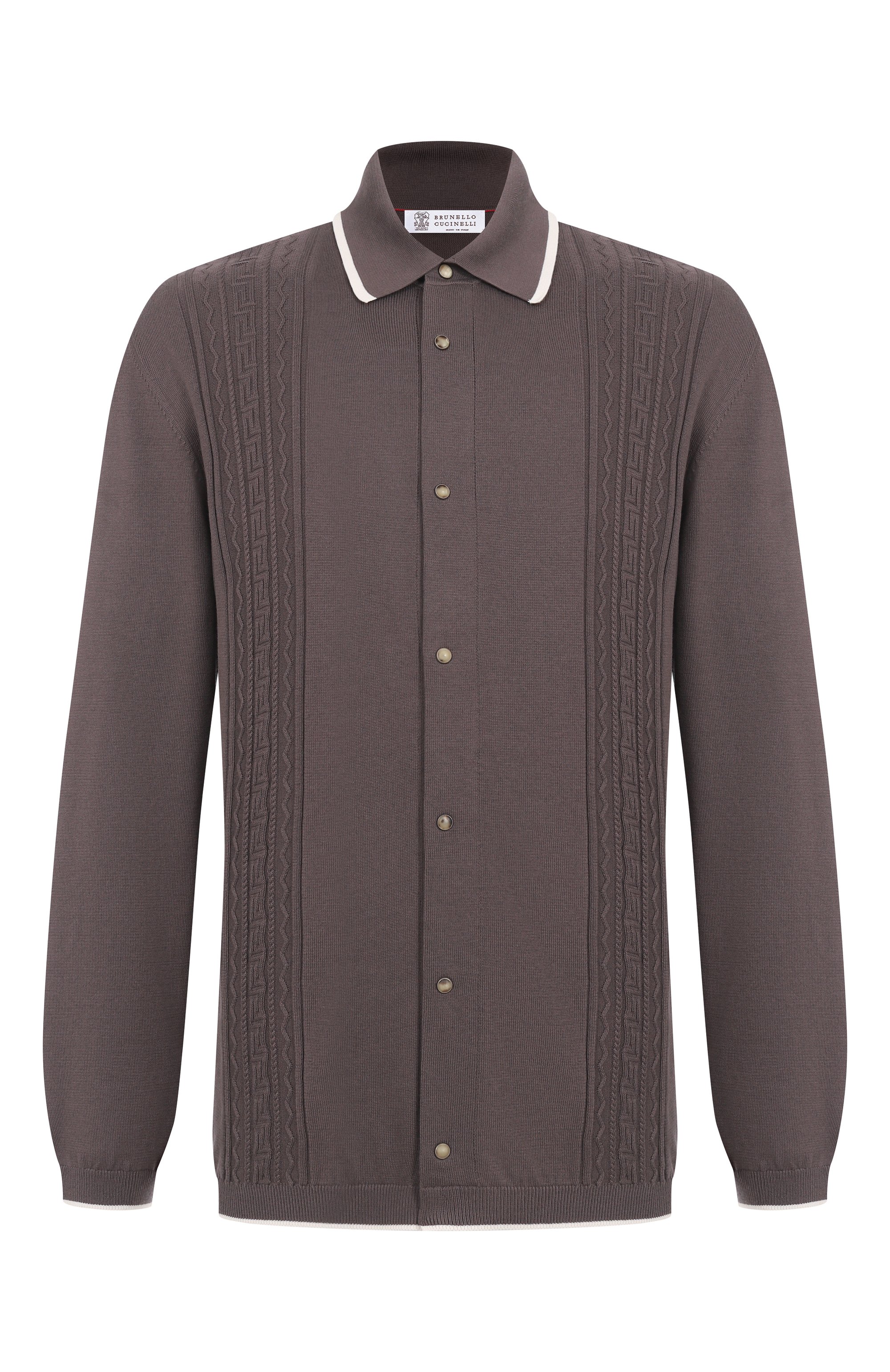 Хлопковая рубашка BRUNELLO CUCINELLI, арт. M29203405, фото 1