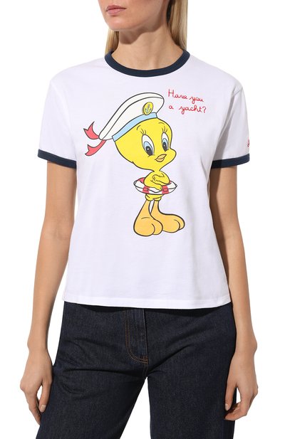 Хлопковая футболка MC2 SAINT BARTH, арт. STBW/EMILIE STRING/00116D, фото 3