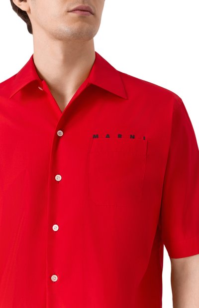 Хлопковая рубашка MARNI, арт. CUMU0213P8/USCT88, фото 5