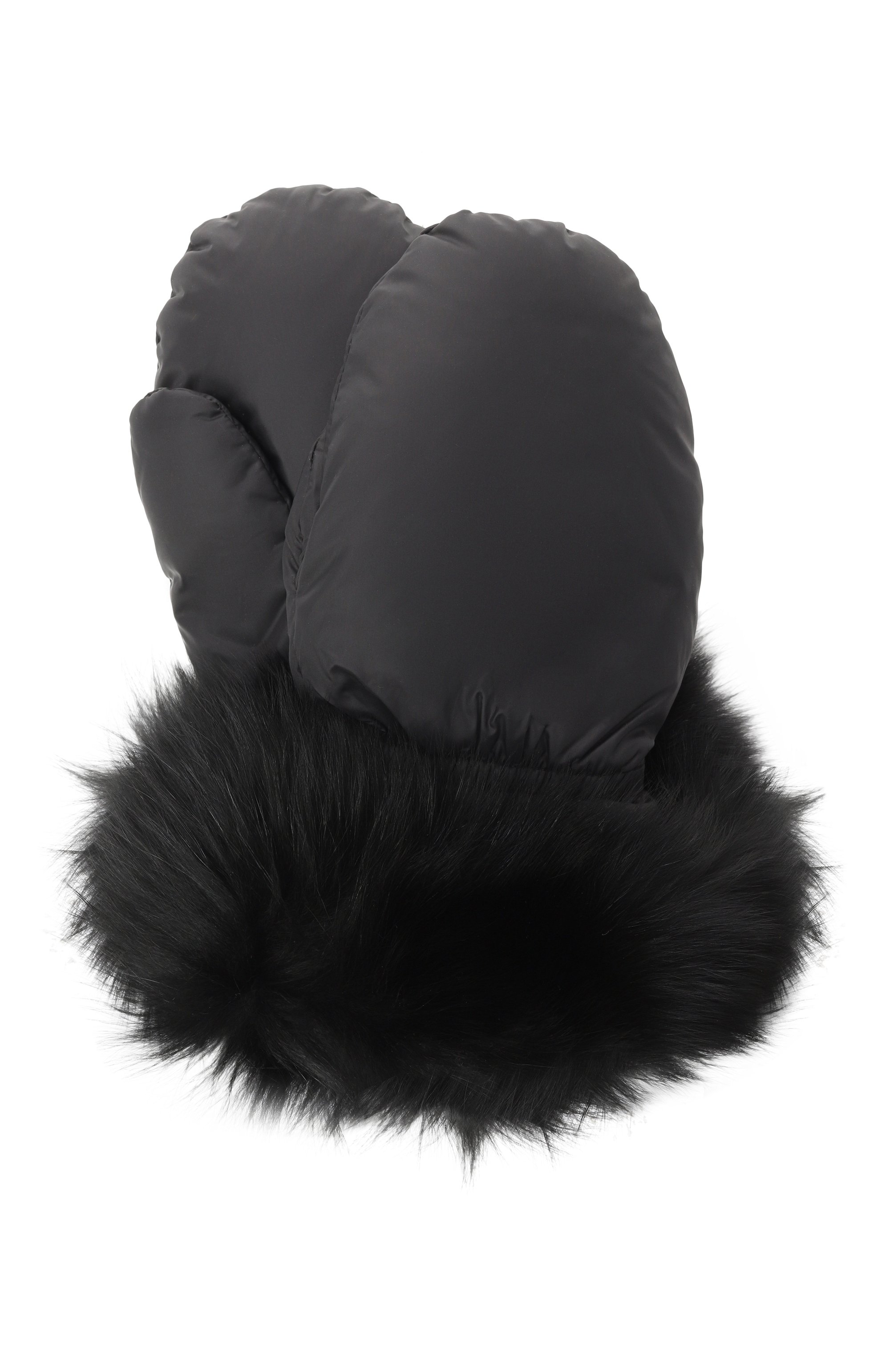 Пуховые варежки с отделкой из песца YVES SALOMON ENFANT, арт. 25WEA904XXD0TM/C99, фото 1