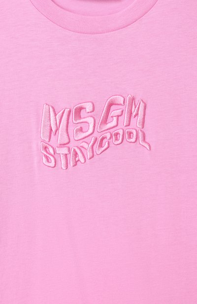 Хлопковая футболка MSGM KIDS, арт. S5MSJGTH241, фото 3