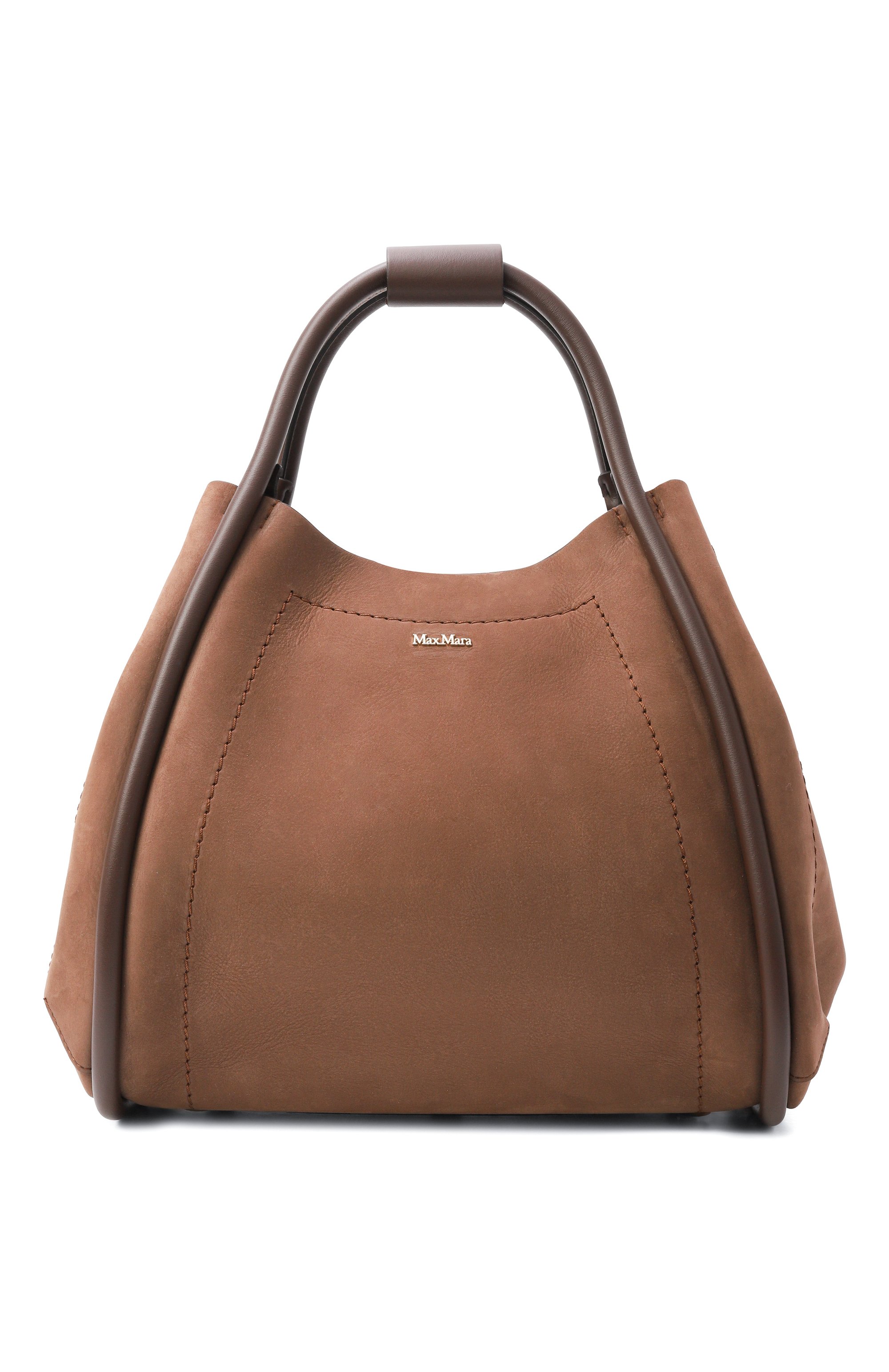 Сумка marine small MAX MARA коричневого цвета по цене 147000 руб., арт. MXAMARINESSUE, фото 1 Сумка marine small MAX MARA, арт. MXAMARINESSUE, фото 1