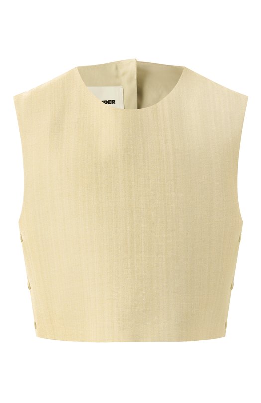 Топ из вискозы и шелка Jil Sander J02ZZ0138/J65005 Зелёный J02ZZ0138/J65005