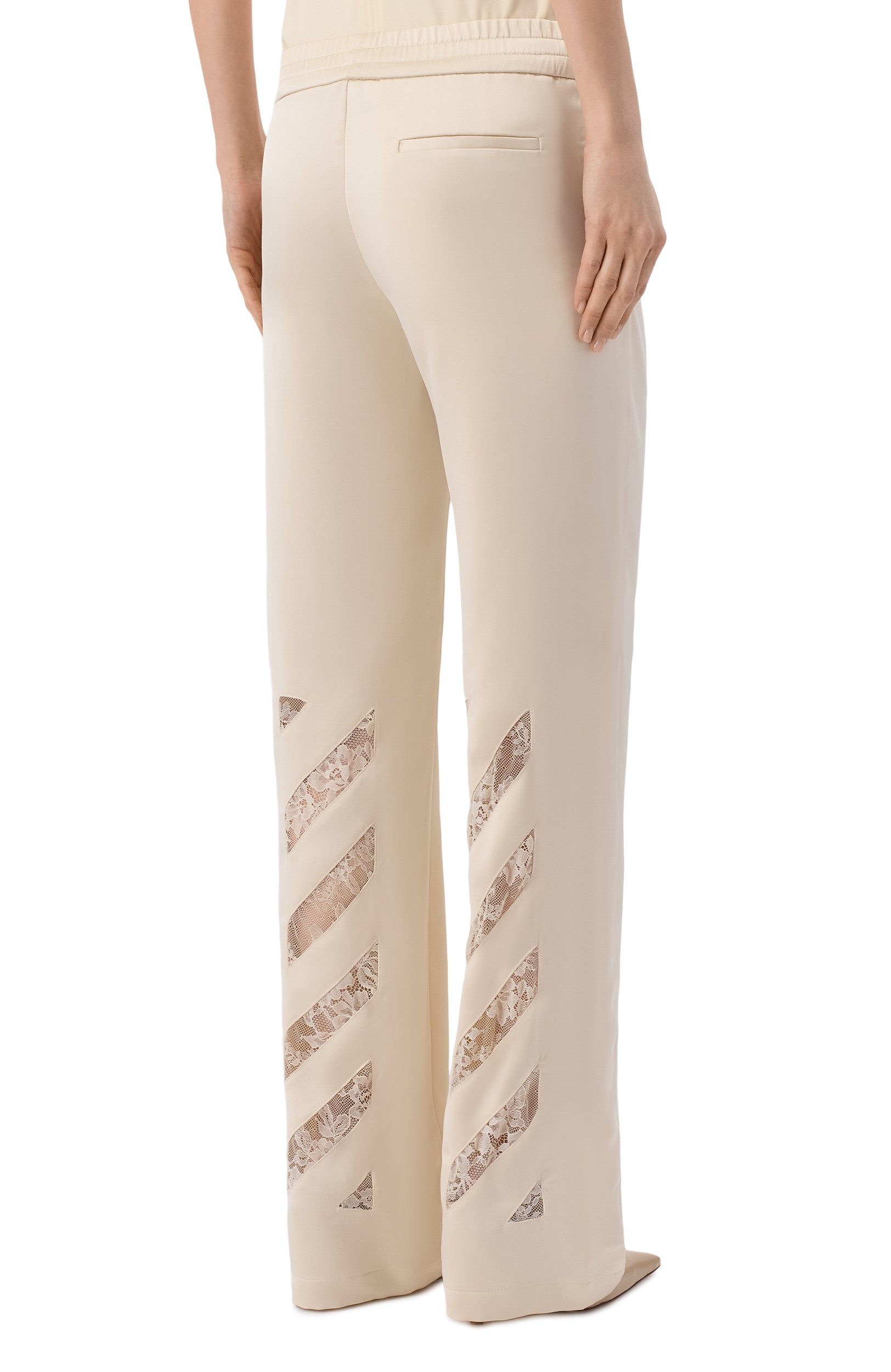 Брюки OFF-WHITE кремового цвета по цене 99500 руб., арт. 2FH00650B, фото 4 Брюки OFF-WHITE, арт. 2FH00650B, фото 4